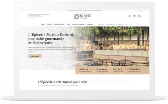 Maison Dufossé L’Épicerie création boutique en ligne mockup